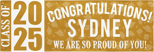 Let's Make Memories Personalized Graduation Banner Class of 2025 - Graduation Party Decorations