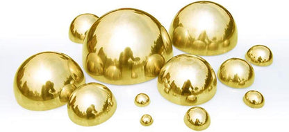 6pcs Hollow Hemisphere Ball Gazing Ball Half for Outdoor Decoration Shopping Mall Decor Wall Decorated (Gold)