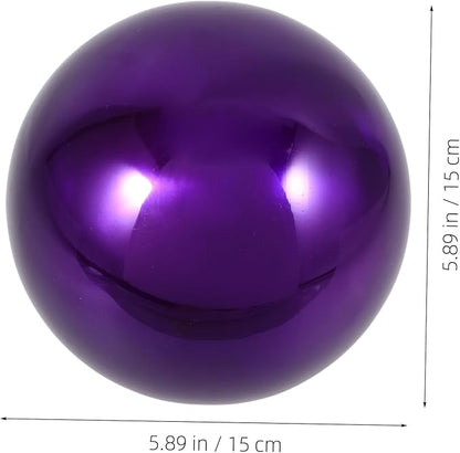 Garden Reflective Ball Gazing Globe Ball Gazing Ball Shiny Hollow Sphere Sparkling Gazing Door Decor Mirror Ball Mirrors Stainless Steel Outdoor Purple Ball Rack