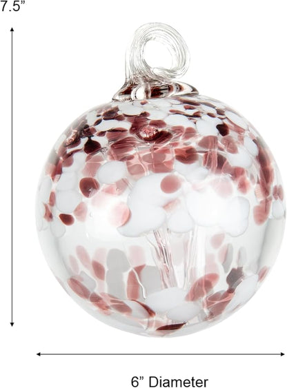 Dale Tiffany Hand Blown Glass, 6" Diameter Enchanted, Tree of Life Collection, Witch Globe Hanging Garden Indoor/Outdoor Decorative Ornament Gazing Ball