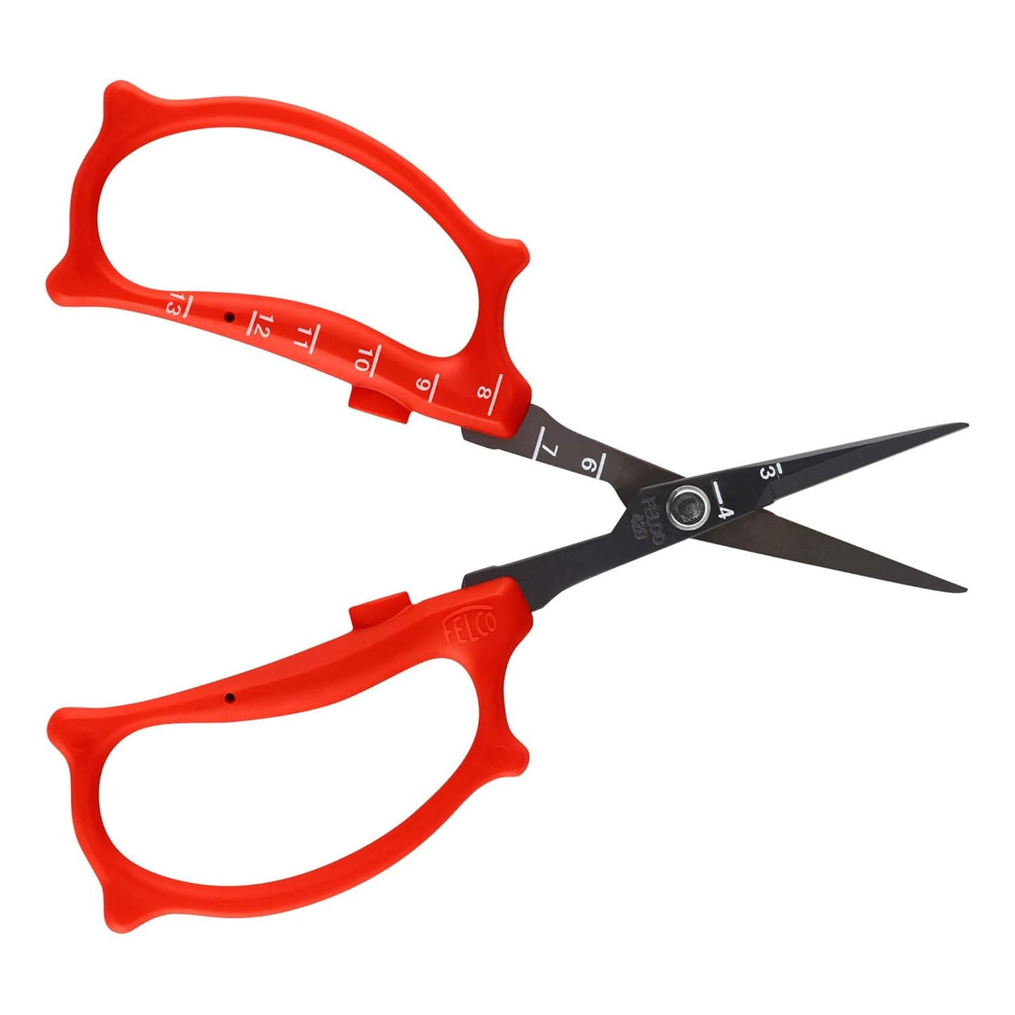 Felco 420 Trimming Scissors – 6.1" Swiss-Made Garden Clippers with Fine Tip & Non-Stick Blade | Pruning Shears for Gardening | Garden Scissors for Plant with Stainless Steel Blade, Built-In Ruler