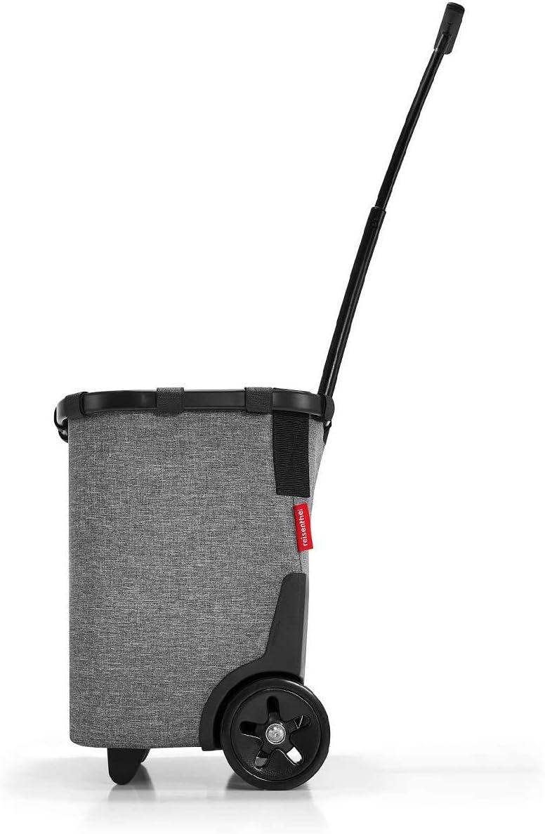 reisenthel carrycruiser Twist Silver - Portable Shopping Trolley with Sturdy Aluminum Frame, Shoulder Strap and Removable mesh Inner Bag -Water-Repellent