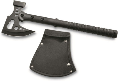 Szco Supplies 16.25” Black Multipurpose Outdoor Camping Survival Hammer Hatchet Axe with Nylon Sheath 211557 Back