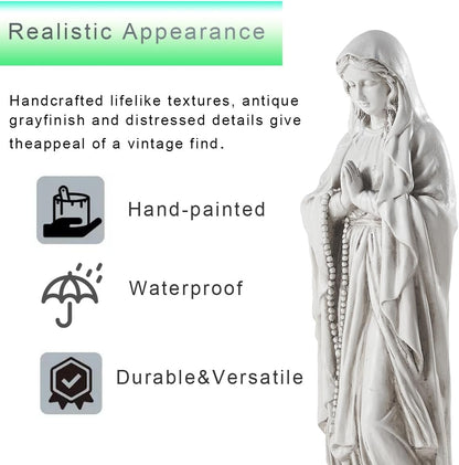Virgin Mary Statue Outdoor, Religious Garden Statue, Blessed Mother Outdoor Statue, Large Outdoor Garden Statues Home Yard Patio Lawn Hallway