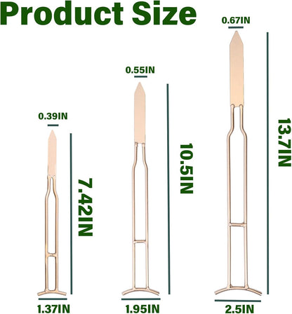 3PCS Plant Support Stakes – Durable Gold Metal Supports for Monstera, Philodendron & More - Ideal Trellis Structures for Indoor & Outdoor Gardening - Perfect for Small to Tall Plants