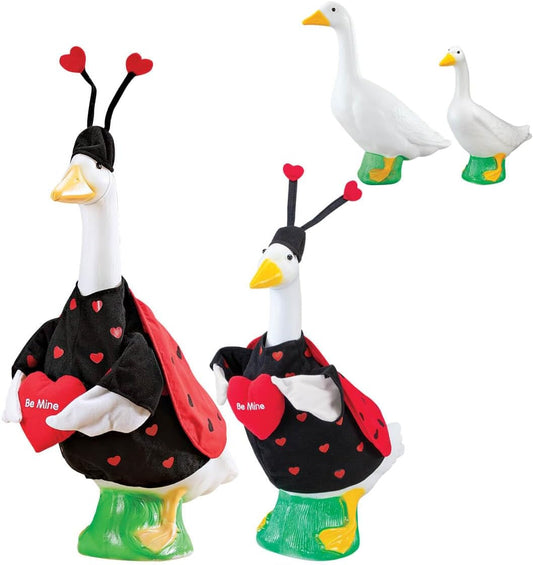 Fox Valley Traders Gaggleville™ Lovebug Duo Goose, Baby and Outfits Bundle