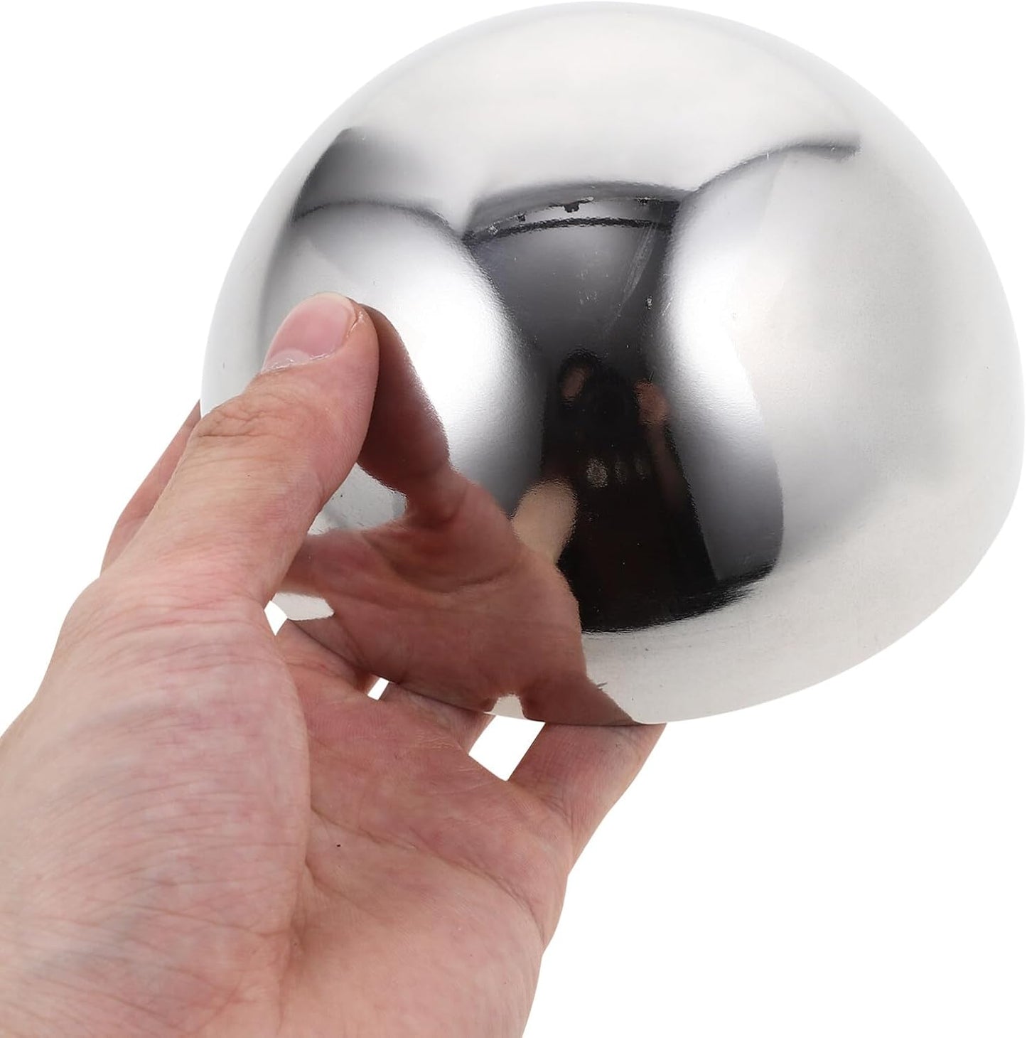 GANAZONO Gazing Balls Stainless Steel Garden Mirror Globes 10pcs Hollow Ball Reflective Shiny Half Sphere Floating Pond Balls Seamless Gazing Globes for Ornament Decorations