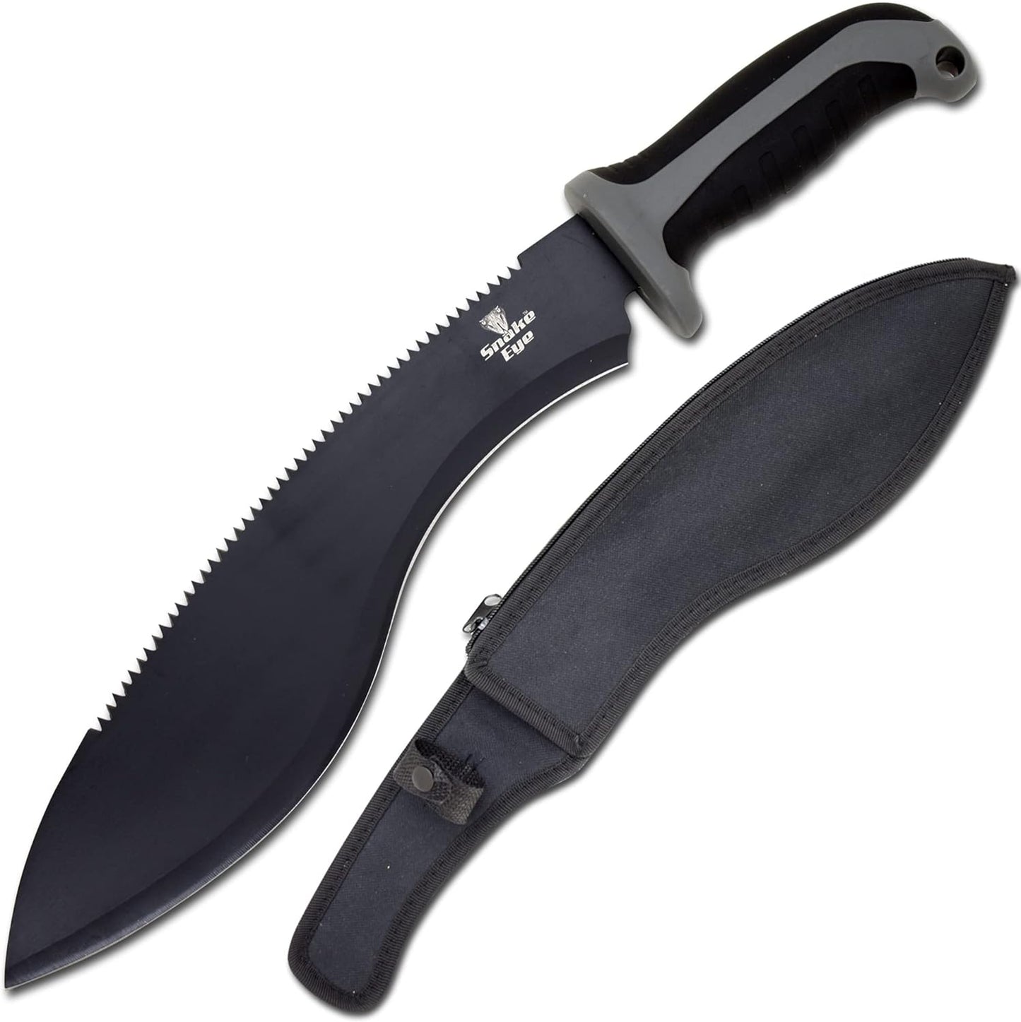 Snake Eye Machete with Heavy Duty Construction-Ergonomic Non-Slip Handle and Belt Sheath for Gardening, Land-Management, Bushcraft, Hunting and Outdoor