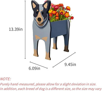 Australian Cattle Dog Planter Plant Pots,Cute Garden Dog Flower Planter,Dog Planters Birthday Gifts for Women,Office,Indoor/Outdoor Decor（9.45 * 9.02 * 13.39in）