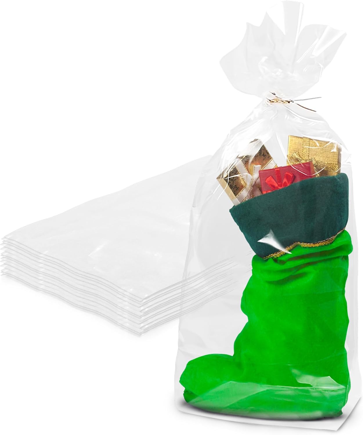 Clear Gusseted Poly Bags, 8 x 3 x 20 Inch, 1000 Pack Side Gusseted Plastic Bags 2 Mil. Leakproof for Packaging, Gift Favors, Fruits, Grains, Coffee Beans