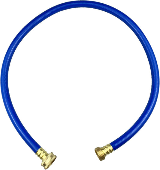 PVC Garden Hose 1/2 Inch Green Heavy Duty Water Hose with Solid Brass Fittings,No Leaking, Flexible,for outdoors,Lawns,Patio (3 FT, Blue, Brass Fittings)