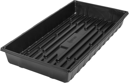 SUNPACK 10" x 20" Extra Strength Plastic Seed Starting Tray, Black, 2.5" (Pack of 30) - No Drainage Holes, Ideal for Greenhouses or Indoor Gardening - Made of BPA-Free Plastic