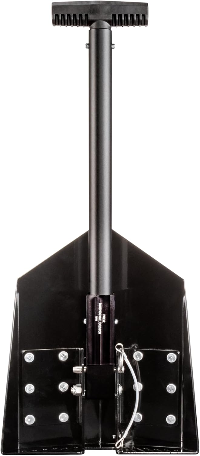 DMOS Delta Shovel - Collapsible Heavy-Duty Steel Folding Shovel for Camping, Overlanding, Survival, Military, Hunting, & Off-Road Use - Blackout - Pro