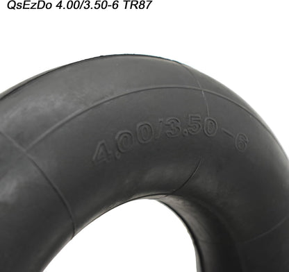 4.00/3.50-6 Replacement Inner Tube, (2 pack), with TR87 Bent Valve Stem, for Hand Trucks, Utility Cart, Lawn Mowers, Wheelbarrows, Dollys, Yard Carts,Wagon (4.00/3.50-6 TR87(2 Pack))