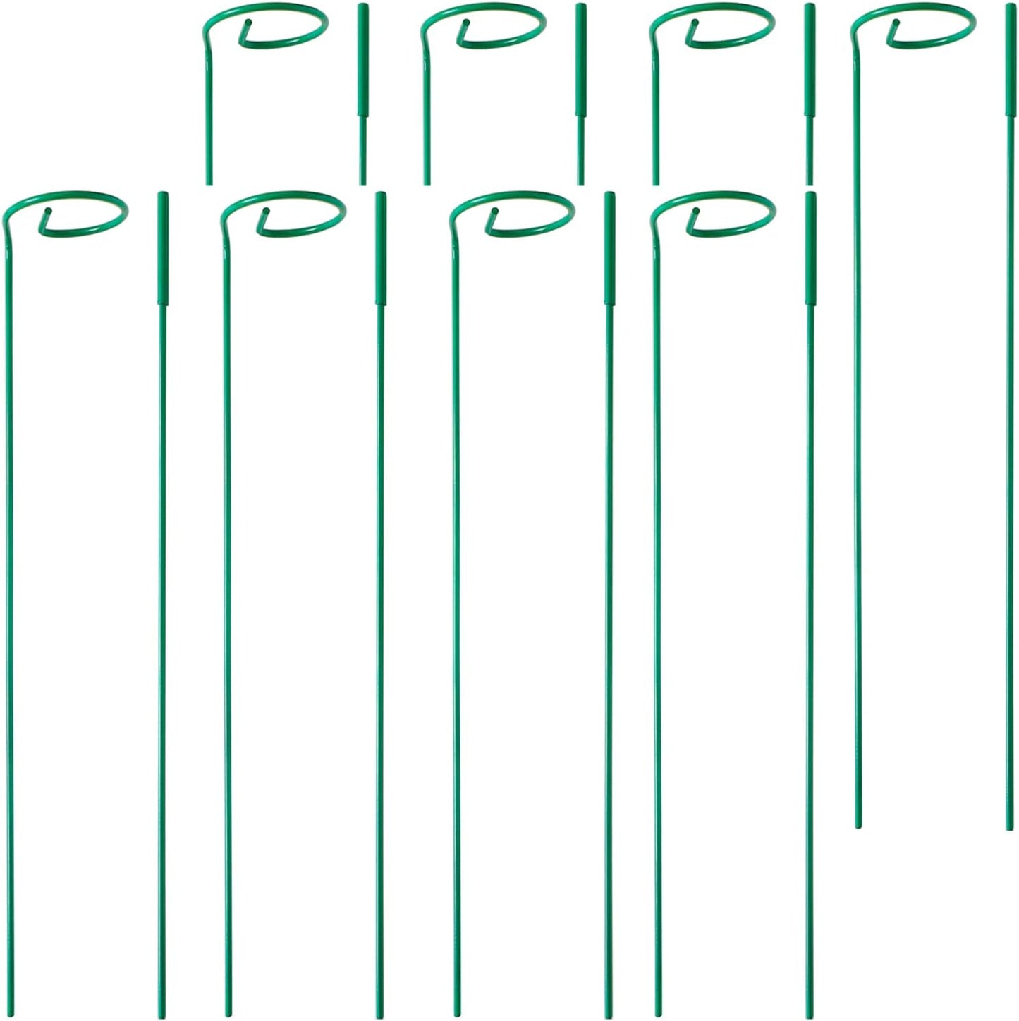 8 Pack Plant Stakes,Plant Support Stakes for Two Sizes(16 or 32 Inches),Plant Stakes for Outdoor Plants,Garden Flower,Tomato(Green)