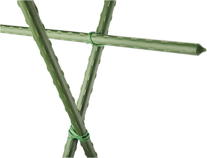 50Pcs 4FT x 7/16" Garden Stakes Plant Stakes Plant Cage Supports with 328FT Twist Ties for Sapling Tomato Cucumber Bean Climbing Plants Grow