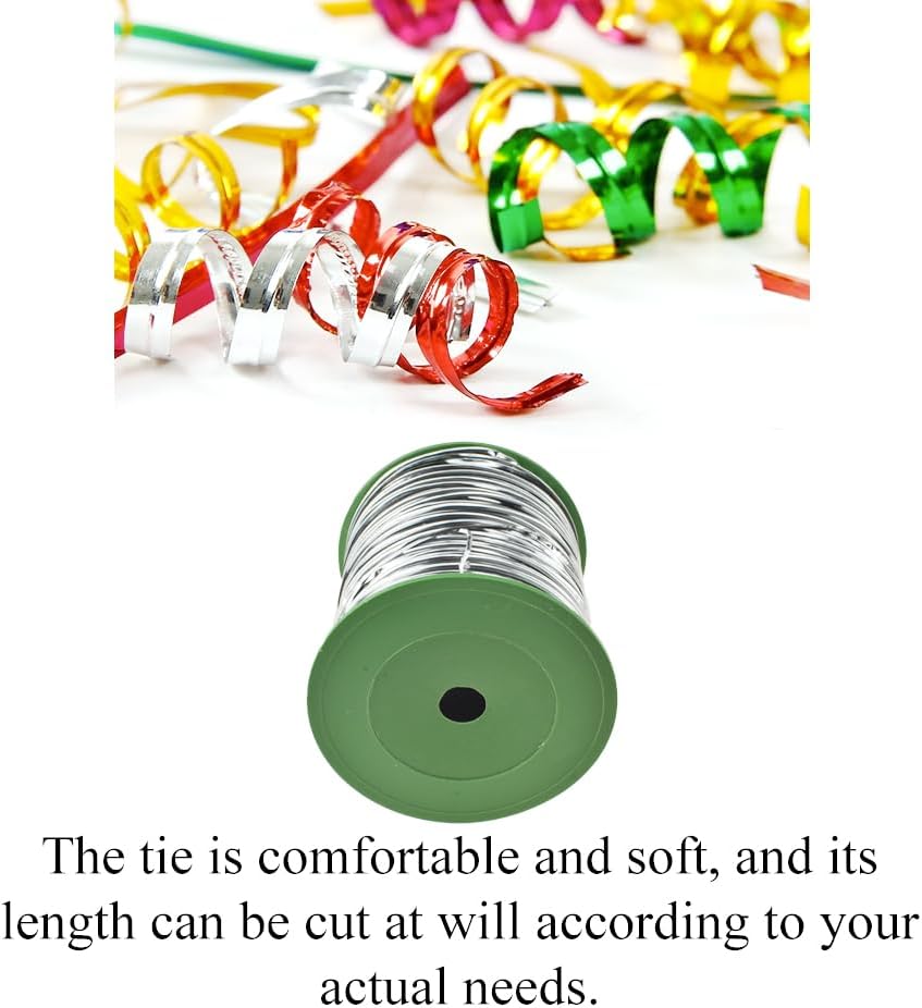 HAHIYO 350Yards/1050Feet/320M Silver Metal Twist Ties Bread Candy Coffee Bag Ties Plant Garden Twist Ties for Cellophane Treat Bag Gift Wraping Bag Plastic Bag Halloween Party Cake Present Art Craft