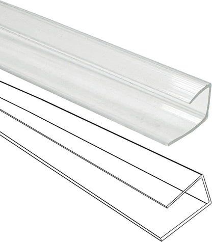 10 PCS Polycarbonate Greenhouse U Connector Profile 4ft Length Fits 0.32’’ & 0.4’’ Twin-Wall Polycarbonate Panels Duty Dust Rain & Moisture Protection Durabler (U-Clip 4' × 0.71’’ × 0.4’’)