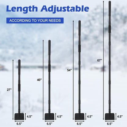 Ice Chopper, 67 Inch Stainless Steel Ice Scraper Heavy Duty Snow Shovel for Driveway Garages Yards Outdoor Stairs