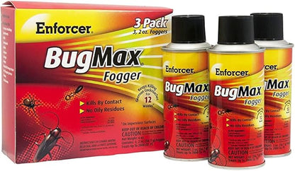 Enforcer BugMax Fogger - 2 oz (Case of 36) - EBMFOG2 - Keeps Killing German Cockroaches for 12 Weeks on Impervious Surfaces