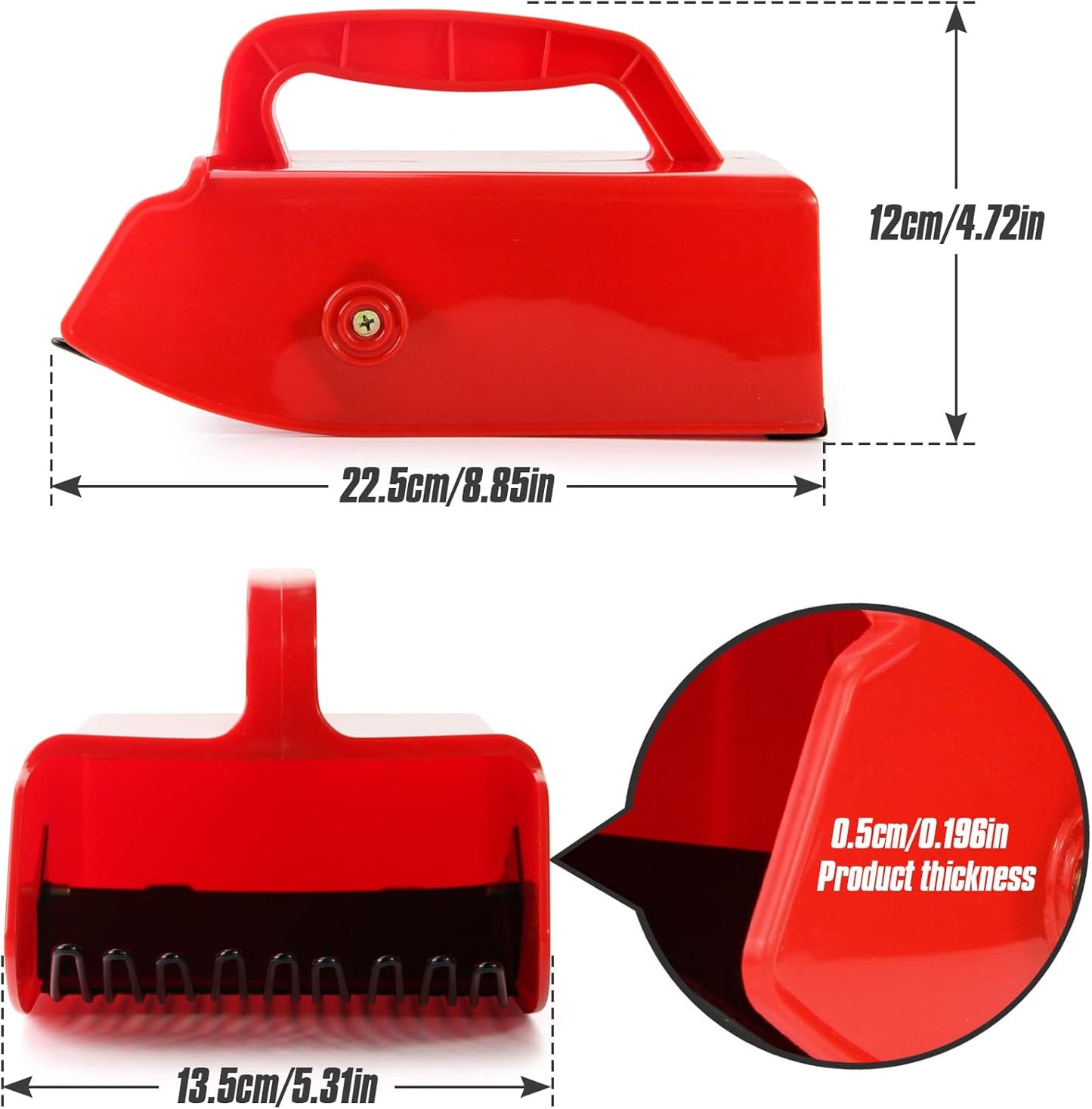 Domiella Blueberry Picker with Metallic Comb and Handle, Easier Berry Picking Harvest Tool,Berry Picker Rake Scoop for Blueberries Lingonberries Huckleberries, Red Handle