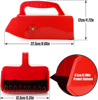 Domiella Blueberry Picker with Metallic Comb and Handle, Easier Berry Picking Harvest Tool,Berry Picker Rake Scoop for Blueberries Lingonberries Huckleberries, Red Handle
