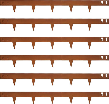 Corten Steel Landscape Edging 40 Inch Strips Steel Landscape Edging Metal Garden Edging Border Rusted Edge 4.5 Inch Depth Steel Edging for Landscaping Lawn Yard 6 pcs by GZGNEEVL