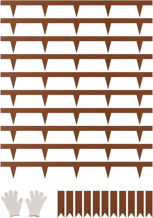 VEVOR Steel Landscape Edging, 10 Packs 40 x 4.5 in Weather-Resistant & Pre-Rust Metal Landscape