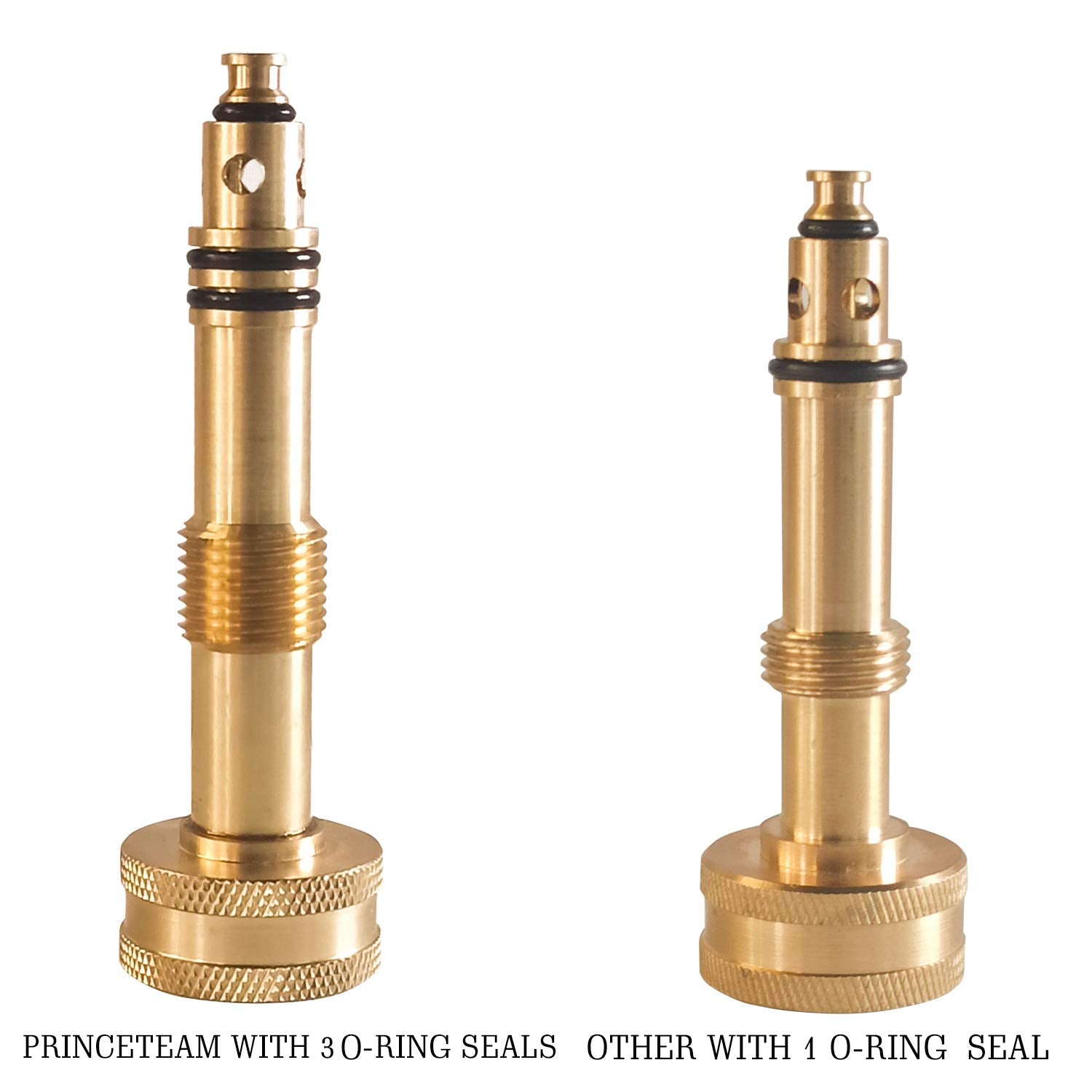 Hourleey Adjustable Twist Hose Nozzle, 4" Heavy-Duty Brass Hose Nozzle with 10 Garden Hose Rubber