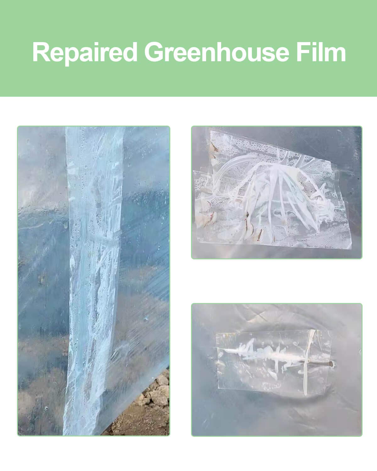 vensovo Greenhouse Covering Plastic Repair Tape - 6 mil Thickness 2″x108′ Garden Green House Sheeting, Plastic Polyethylene Film Repair Tape