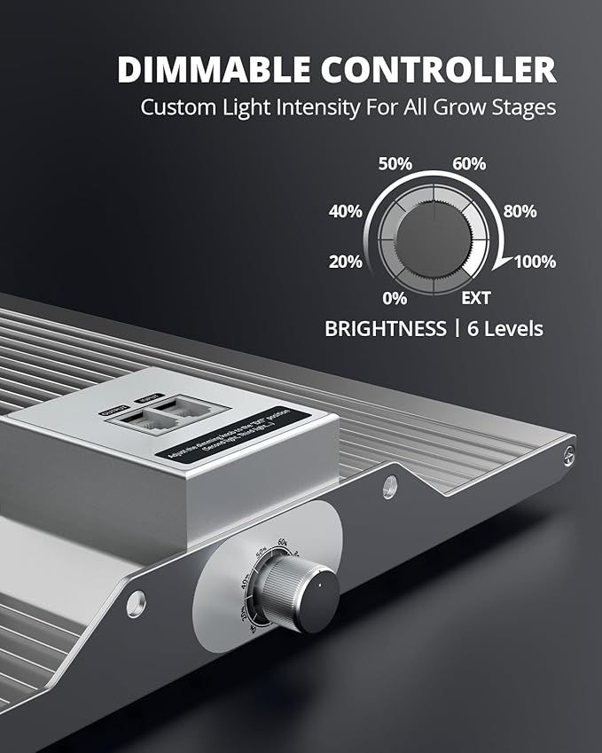 VIPARSPECTRA XS1500 LED Grow Lights for Seed Starting Compatible with Samsung LM301H Diodes and MeanWell Driver, Dimming Daisy Chain Grow Lights for Indoor Plants Full Spectrum for 2x2/3x3 Grow Tent