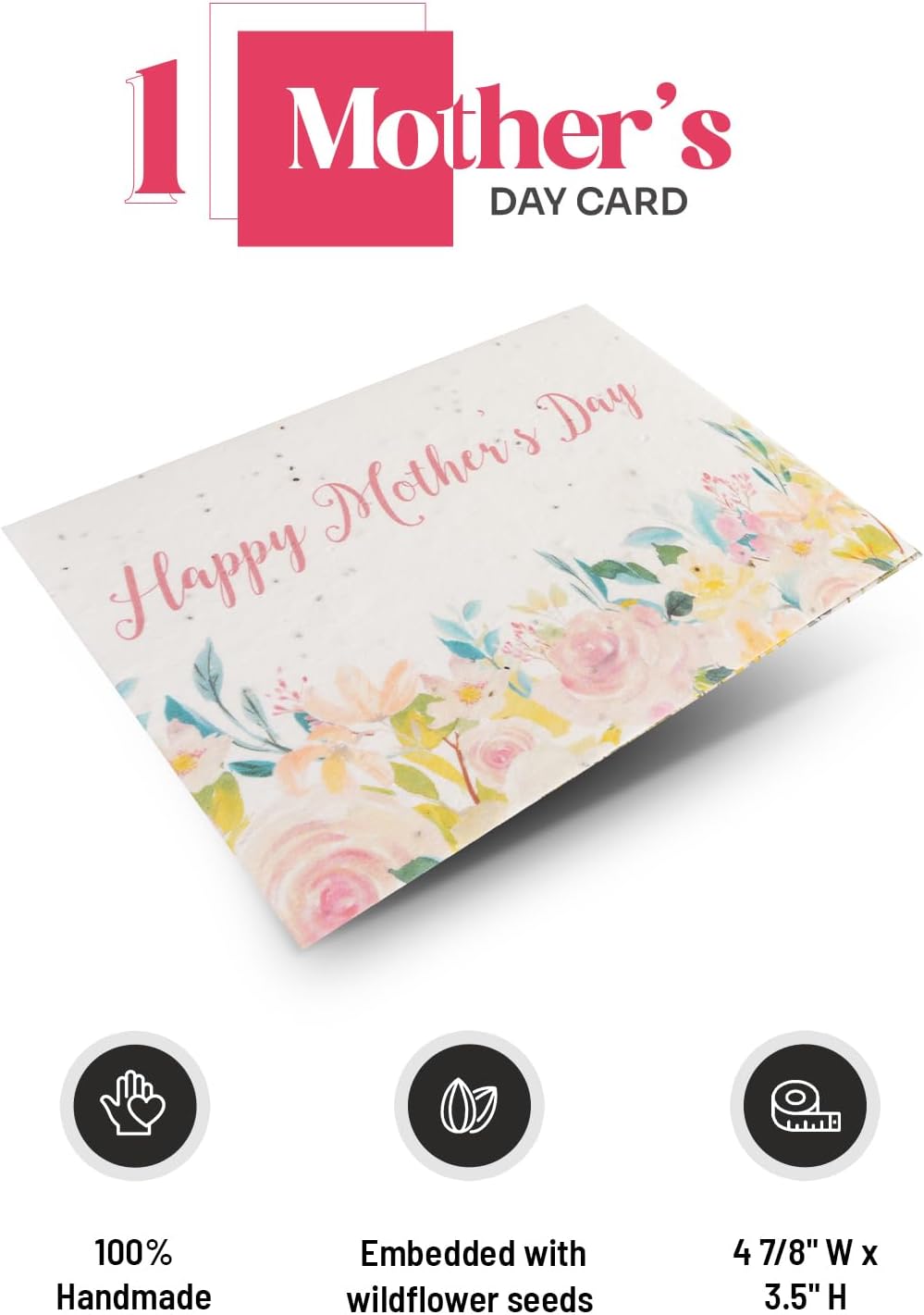 Mother's Day Greeting Card – Plantable Wildflower Seed Paper for Mother's Day, Gifts, & Special Events