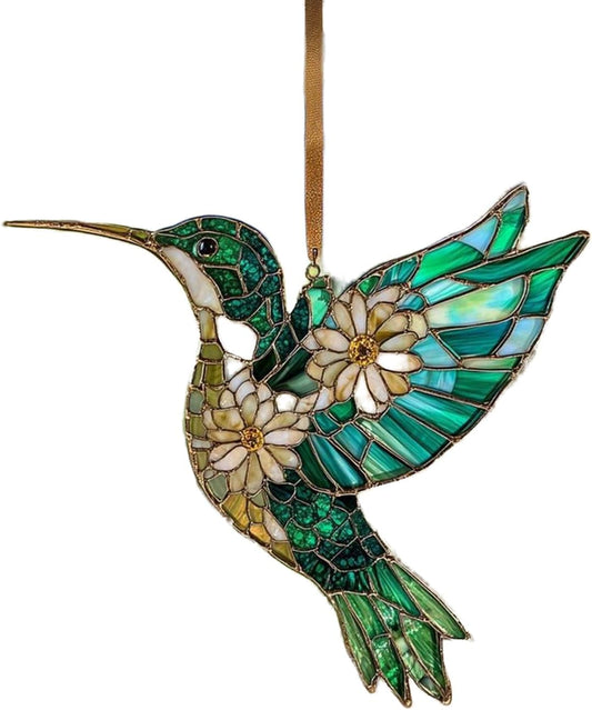 Hummingbird Acrylic Suncatcher Vibrant Window Hanging for Bird Lovers Perfect Nature Decor and