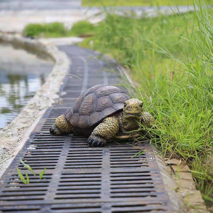 Garden Turtle Statue Decoration, Large Realistic Tortoise Figurine, Outdoor Lawn Ornament Garden Outdoor Courtyard, Lawn Landscape, Swimming Pool Decoration, Festival and Birthday Gifts
