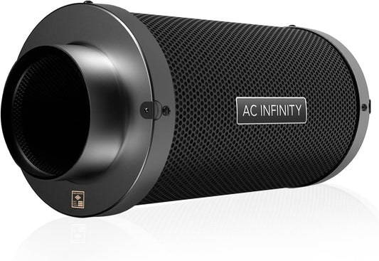 AC Infinity Air Carbon Filter 8" with Premium Australian Virgin Charcoal, for Inline Duct Fan, Odor
