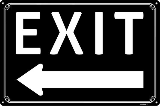 8x12"Exit Sign with Right Arrow - High-Intensity Aluminum Parking Lot Sign, Weatherproof &