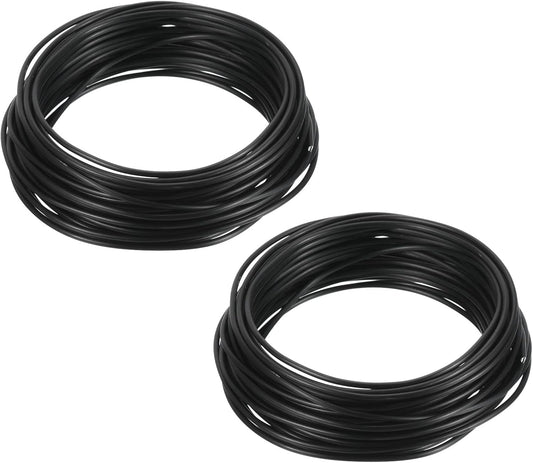 PATIKIL 2.0mm Bonsai Training Wire, 2 Rolls Floral Wire Stems Anodized Aluminum Tree Wire 65.6 Feet Total for Gardening Branch Fixing, Black
