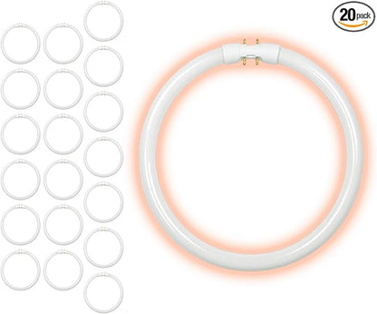 GoodBulb 22-Watt 9 Inch T5 Fluorescent Circline Light Bulb 4100K Cool White Light Color 2GX13 Base High Output 1393 Lumens 10000 Life Hours 80 CRI Pack of 20 Bulbs