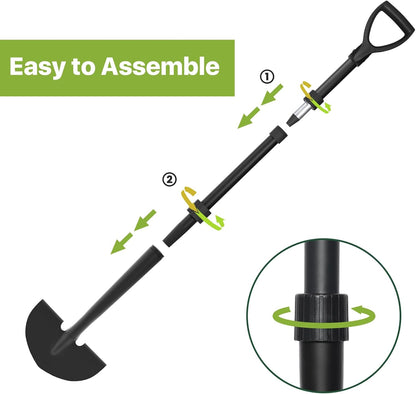 Edger Lawn Tool, Manual Half Moon Edger for Garden Border, Hand Lawn Edging Tool with D-Grip, 41-inch Long Handle Lawn Edger for Grass, Sidewalk, Yard
