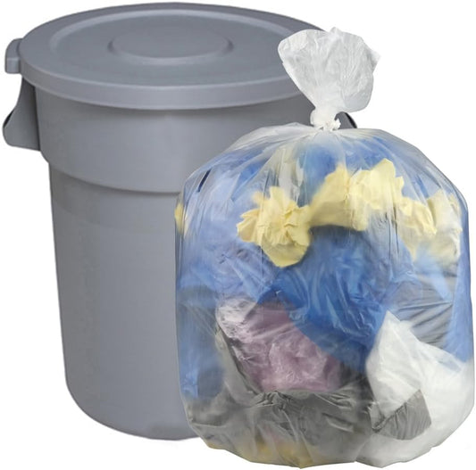 Cand 30 Gallon Clear Lawn and Leaf Garbage bags, 70 Counts