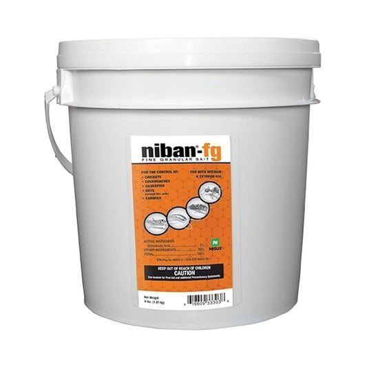 Nisus NiBan-FG Fine Granular Bait, Indoor & Outdoor Moisture-Resistant Bait with Orthoboric Acid, for Ants, Cockroaches, Crickets, Silverfish & Earwigs, 4 Lbs