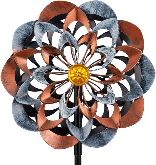 VEWOGARDEN 360° Outdoor Metal Wind Spinners Kinetic Wind Sculptures & Spinners for Yard Garden Lawn