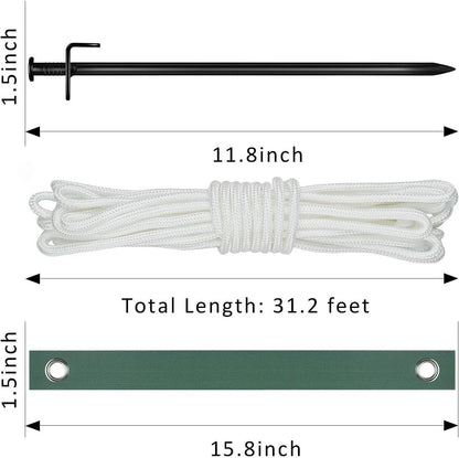 Heavy Duty Steel Tree Stake Kits Tree Stakes and Supports for Leaning Trees Tree Staking and Support Kits for Young Tree Against Bad Weather (1, 12 in)