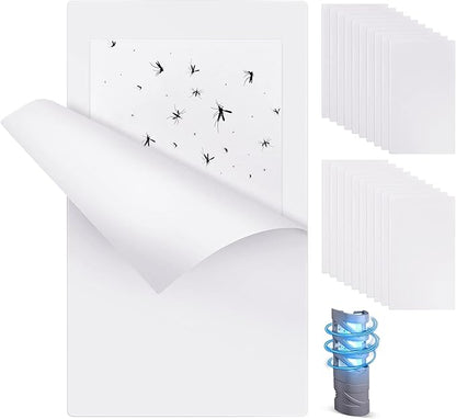 Qualirey 20 Pack Replacement Fly Glue Boards, Compatible with Gardner FlyWeb Fly Classic and Plus Light Trap, Sticky Cards Fly Traps for Indoors, Trap Fruit Flies, Mosquitoes, Gnats