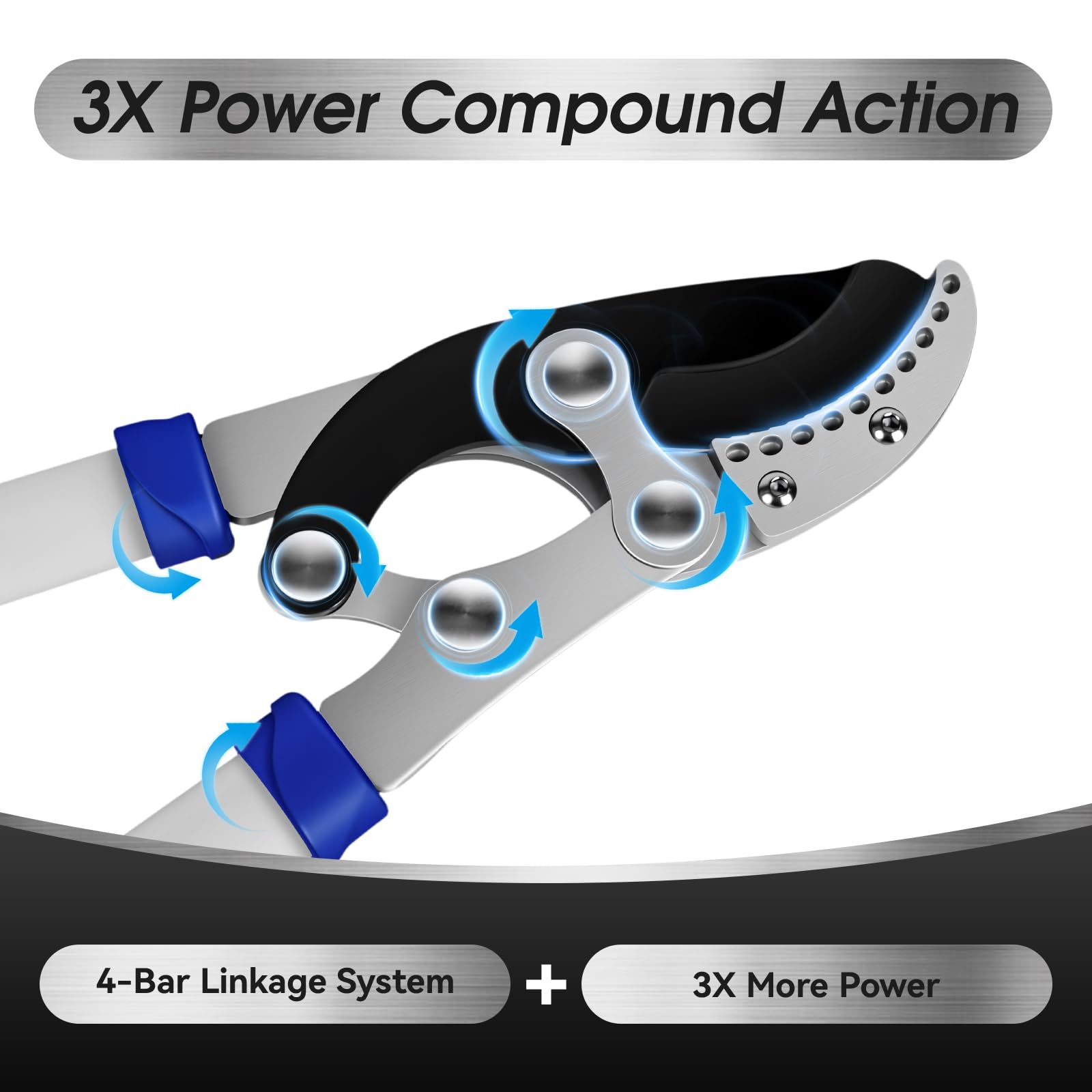LINKOceans Loppers for Tree Trimming with Compound Action, 30 Inch Tree Trimmer, Thick Branch