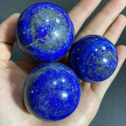 4-5cm/1.57-1.96inch Natural Crystal Ball Lapis Lazuli Polished Divination Ball Decorative Sphere Reiki Healing Crystals Ball Healing Stone Crafts (40-50mm, Lapis Lazuli)