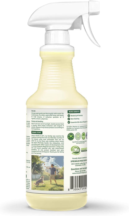 Mosquito Magician Indoor Pest Spray – Design for Indoor Use to Neutralize Spiders, Roaches, Ants & Flies with Plant-Sourced Essential Oils, Efficient Ready to Use Home Pest Spray – Cedarwood, 32 OZ