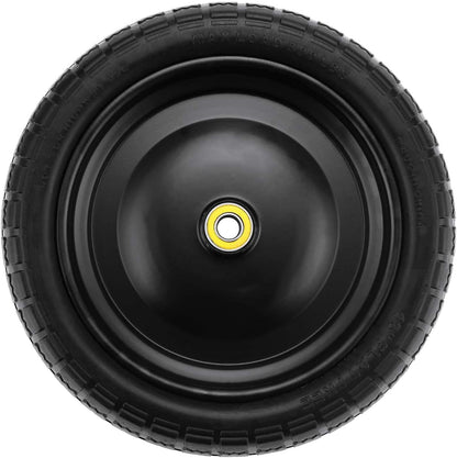2 Pack 13 Inch Flat-Free Tires for Gorilla Cart, Heavy Duty Solid Replacement Wheels With 5/8 Inch Bearings for Wheelbarrow, Trolleys, Hand Trucks, Utility Carts
