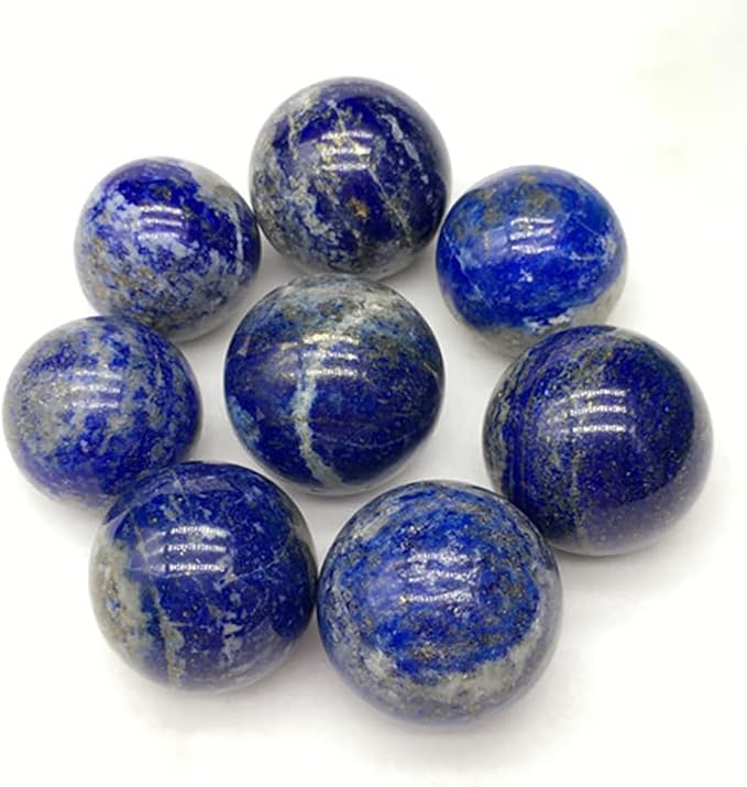 6-7CM/2.36-2.76inch Natural Crystal Ball Lapis Lazuli Polished Divination Ball Decorative Sphere Reiki Healing Crystals Ball Healing Stone Crafts(Lapis Lazuli, 60-70mm)