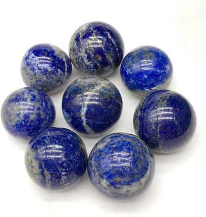 6-7CM/2.36-2.76inch Natural Crystal Ball Lapis Lazuli Polished Divination Ball Decorative Sphere Reiki Healing Crystals Ball Healing Stone Crafts(Lapis Lazuli, 60-70mm)